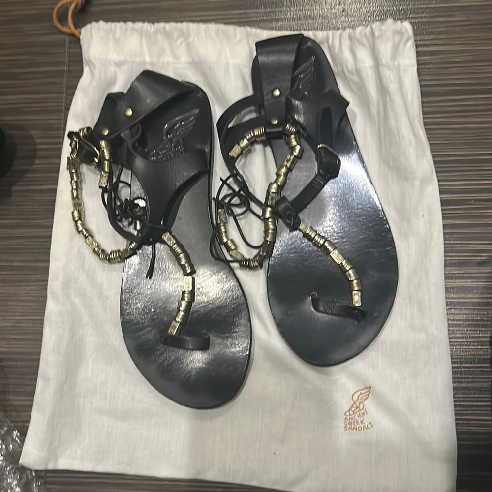 Ancient Greek Sandals bought in Greece only worn twice. Full leather